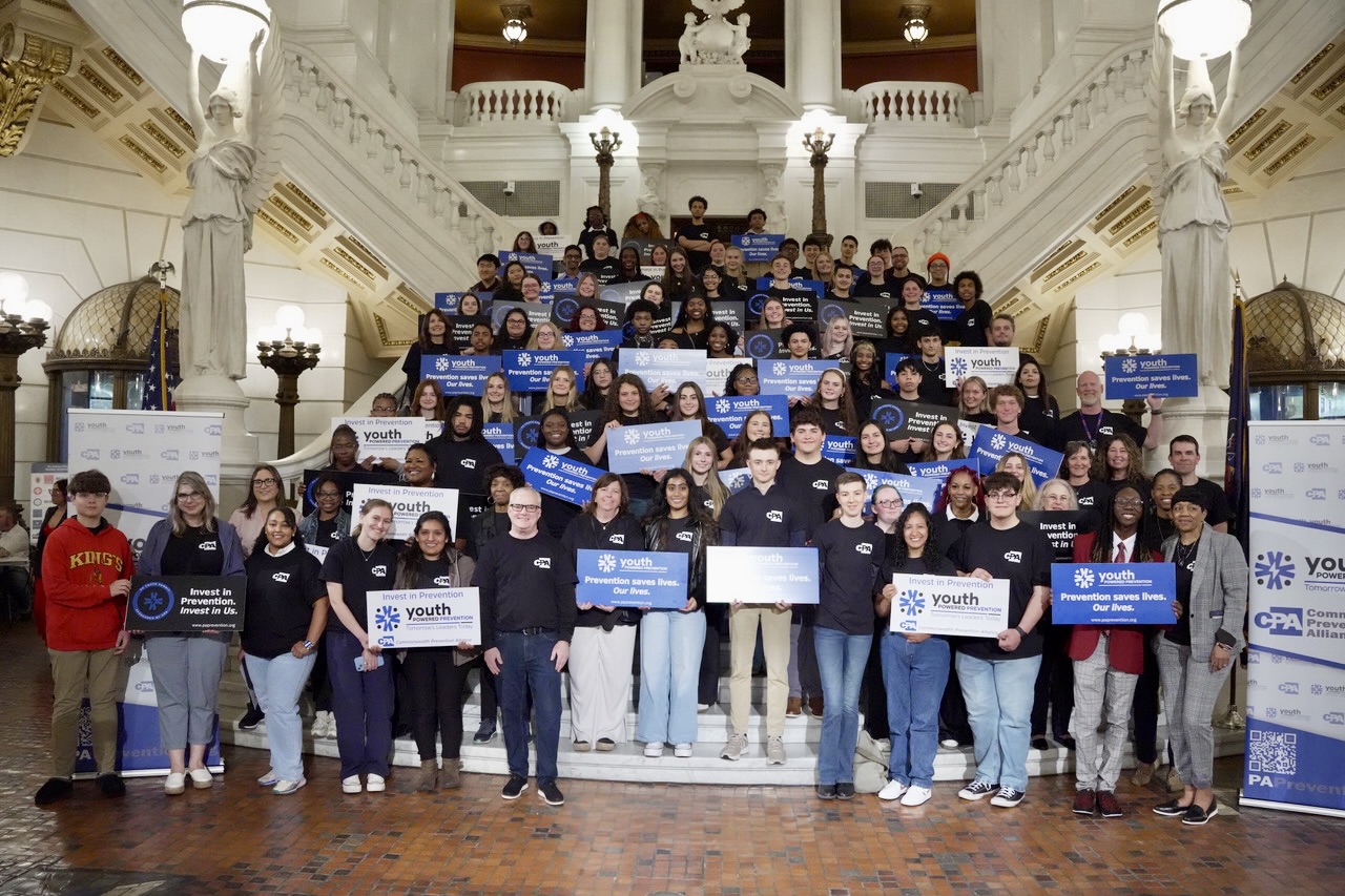 Over 100 youth and prevention leaders gathered at the Pennsylvania State Capitol for CPA's Youth Summit.